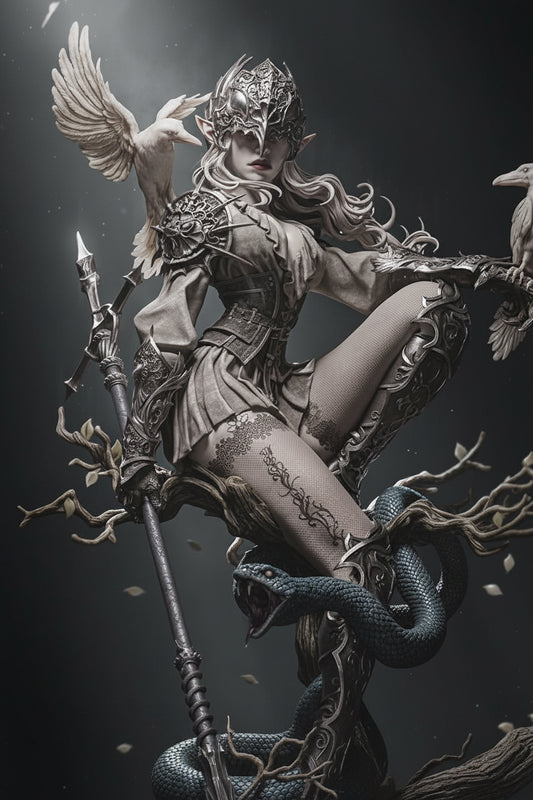 Lenora Queen of Crows Statue – 3D Printed Resin Collectible By Tibs 3D Studio