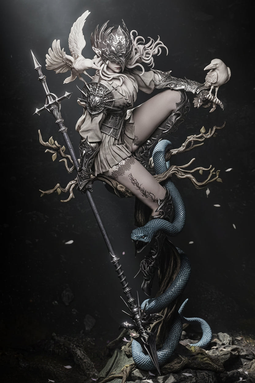 Lenora Queen of Crows Statue – 3D Printed Resin Collectible By Tibs 3D Studio