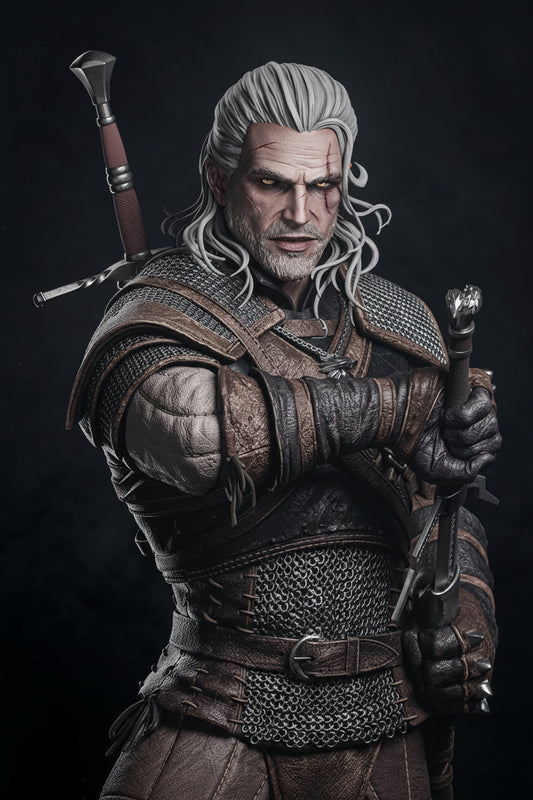 Geralt of Rivia The Witcher 1/6 Scale Resin Statue by Tibs 3D Studio – Premium Collector Edition