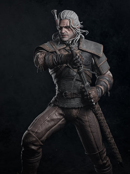 Geralt of Rivia The Witcher 1/6 Scale Resin Statue by Tibs 3D Studio – Premium Collector Edition