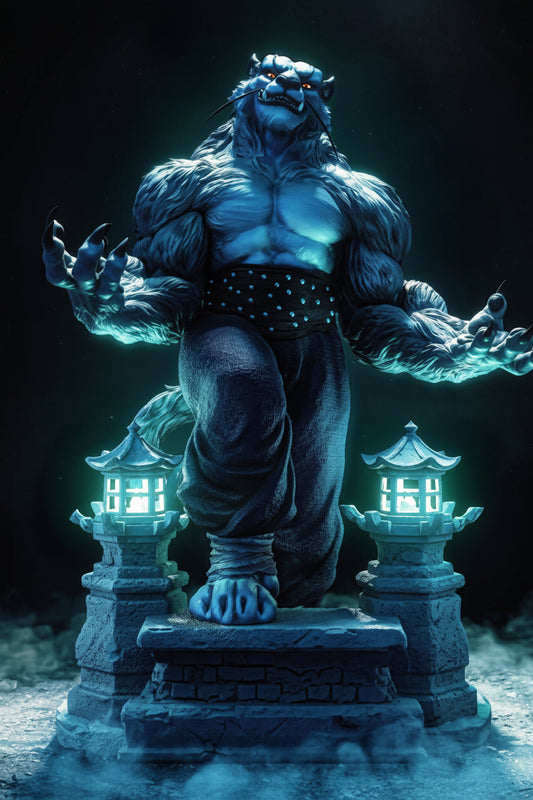 Tai Lung Snow Leopard Kung Fu Panda Statue 3D Printed Resin Collectible By Tibs 3D Studio