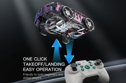 Rc Flying Mini Car, 2-in-1 Air-Ground Dual-Mode RC Flying Car with Intelligent Colorful LED Lights, 2.4GHZ Drone Air Racer