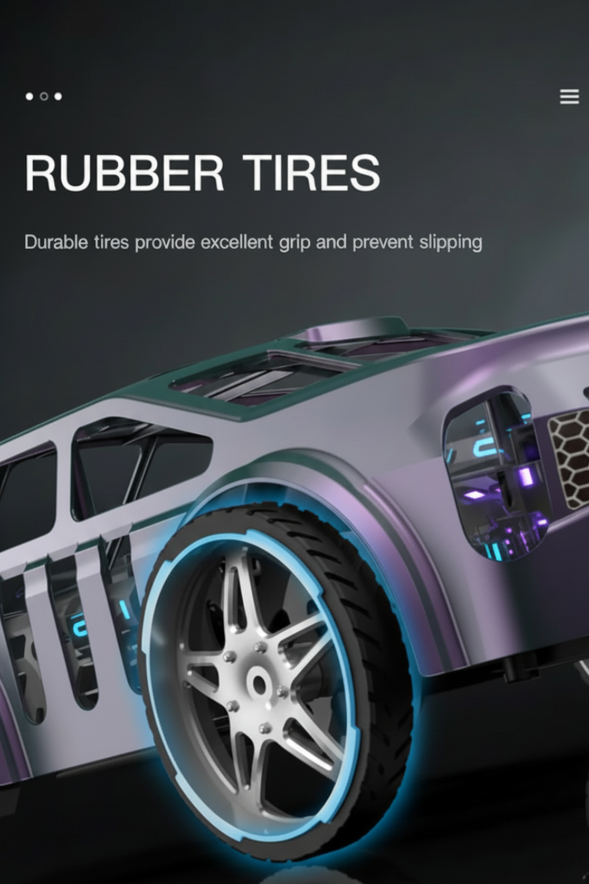 Rc Flying Mini Car, 2-in-1 Air-Ground Dual-Mode RC Flying Car with Intelligent Colorful LED Lights, 2.4GHZ Drone Air Racer