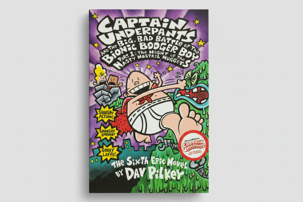 Captain Underpants #06: The Big Bad Battle Of The Bionic Booger Boy Part 1 By Dav Pilkey (Paperback)