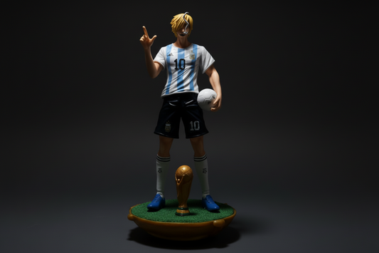 Messi Sanji x with Trophy Cosplay Soccer Star Figure 36cm (Blister+Box)