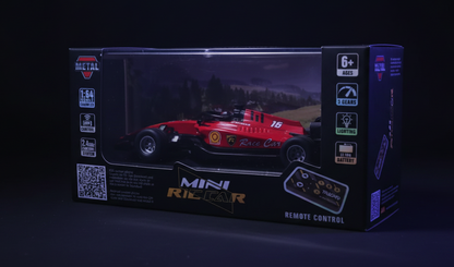 Mini RC Formula 1 Leclerc (with Driver) Speed Regulating Alloy Model Remote Control Car 1:64 Scale 2.4 GHz