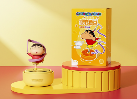 Shinchan Powered Rotating Car Aroma Diffuser With Aromas Solar Energy Ornament Toy