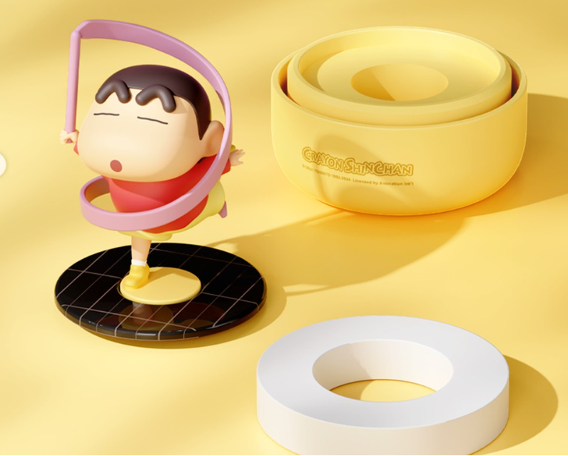 Shinchan Powered Rotating Car Aroma Diffuser With Aromas Solar Energy Ornament Toy