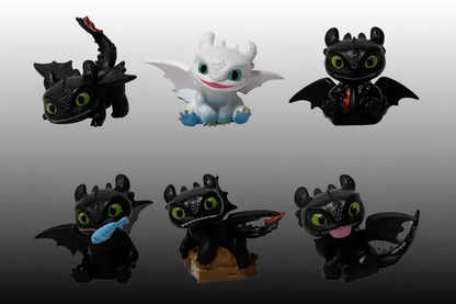 Mini Dragon Set - How To Train Your Dragon Toothless figurines Stunning Designs Set of 6