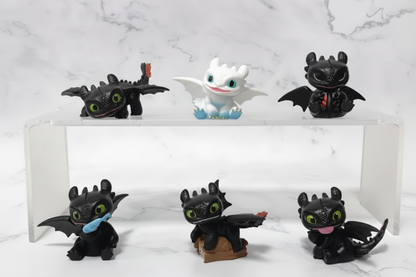 Mini Dragon Set - How To Train Your Dragon Toothless figurines Stunning Designs Set of 6
