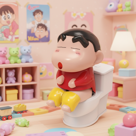 Shin-chan Mischievous Funny Toilet Theme Toy