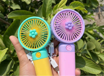 Mini Portable Fan Rechargeable Handheld & Desk Fan High Speed Motor USB Charging