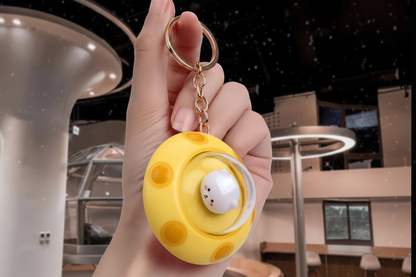UFO Glow Mini Spaceship Starlight Keychain ( limited edition )