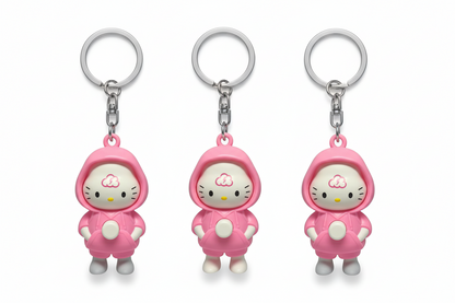 Kitty Face Changing Keychain Pack of 3 ( limited edition )