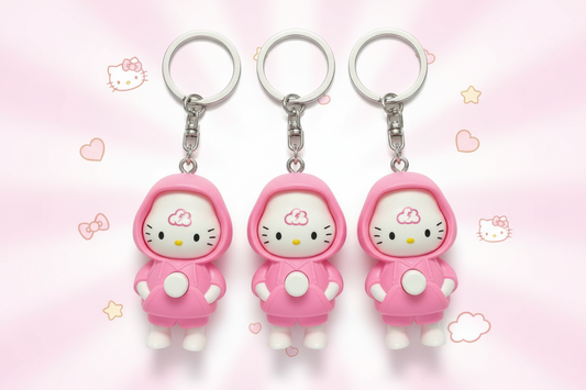 Kitty Face Changing Keychain Pack of 3