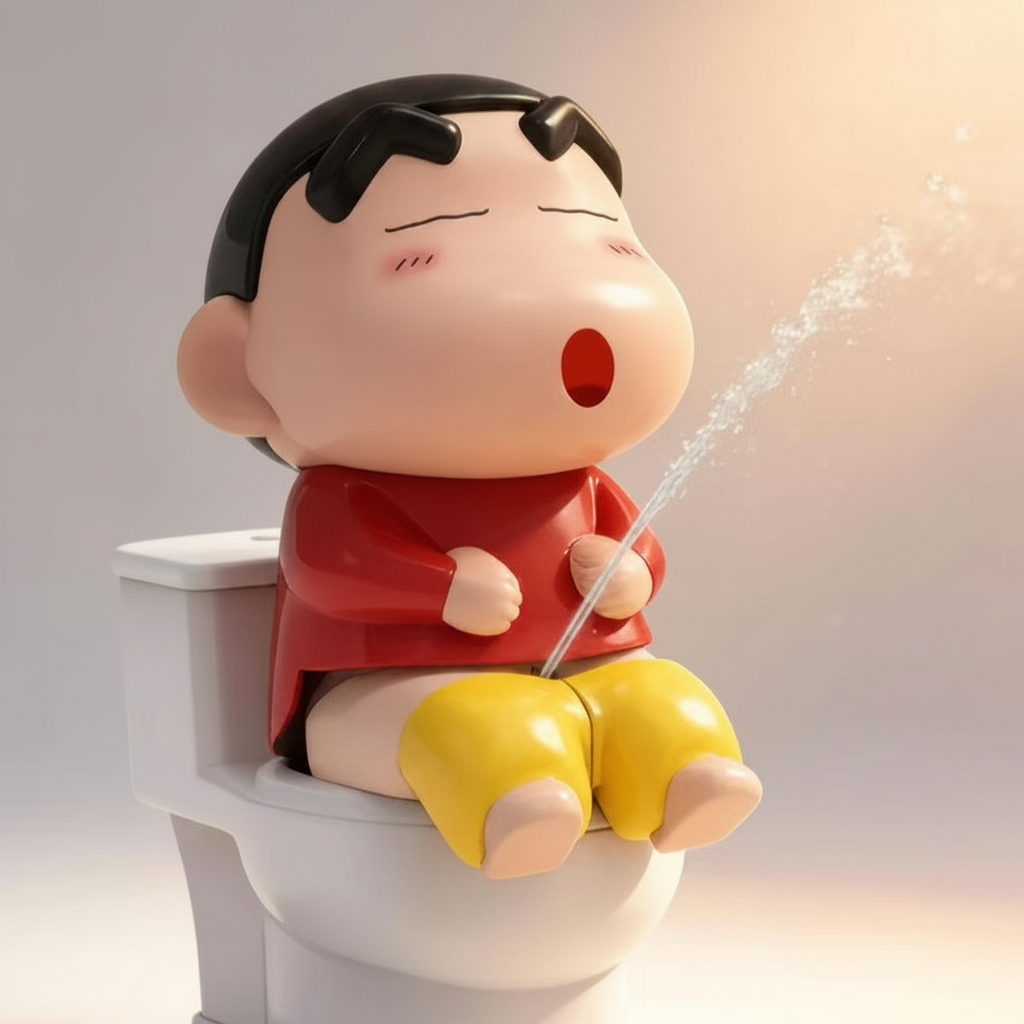 Shin-chan Mischievous Funny Toilet Theme Toy