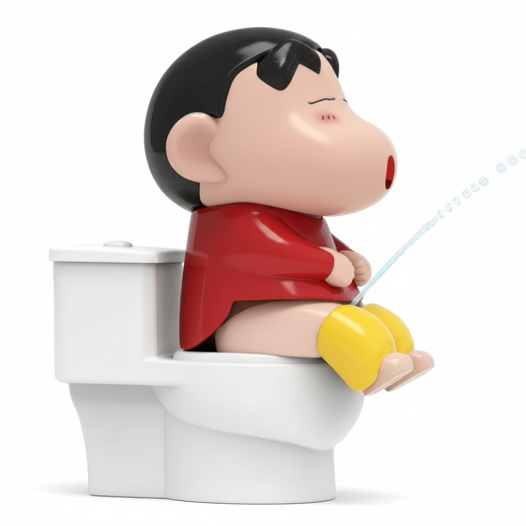Shin-chan Mischievous Funny Toilet Theme Toy