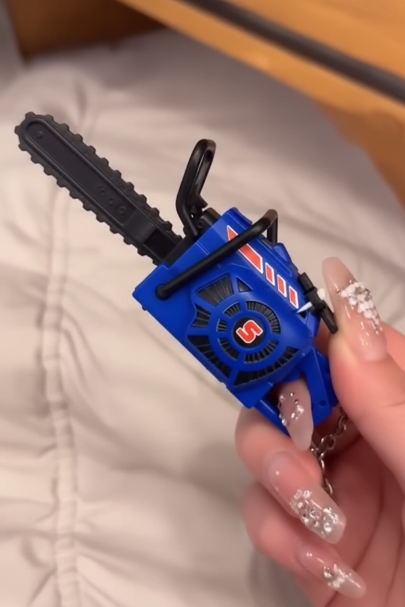 Mini Funny Chainsaw Moving Toy Keychain