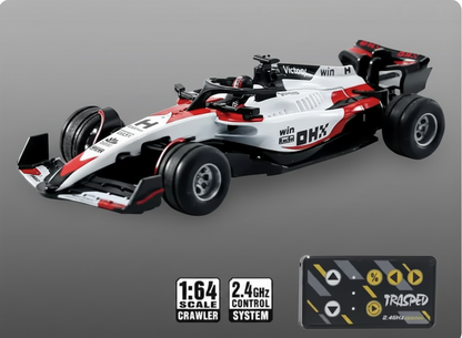 Mini RC Formula 1 Leclerc (with Driver) Speed Regulating Alloy Model Remote Control Car 1:64 Scale 2.4 GHz