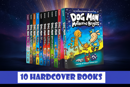 Dog Man Series 1-10 Books Mega Collection Set By Dav Pilkey (Hardcover)