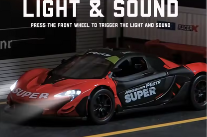 Mclaren P1 GTR Alloy Racing Diecast Car Toy 1:31 scale Light & Sound Effect Diecast Car Collectibles Birthday gift