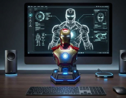 Iron Man MK3 Charging Station Bust Mecha 65W Fast Charging 4 Port Mobile Phone Charger