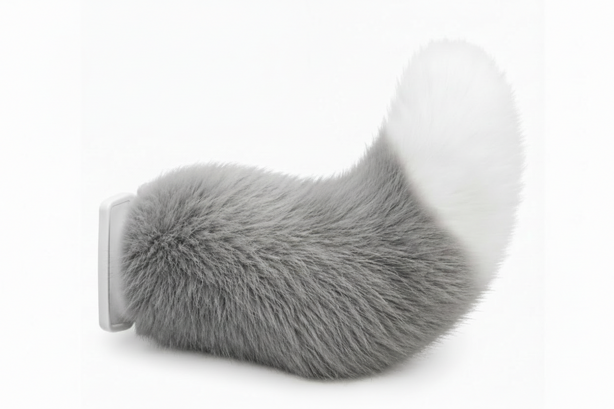 Funny Electric Furry Kitty Moving Tail Rechargeable With Remote Control Cute Funny Auto Decor Accessory