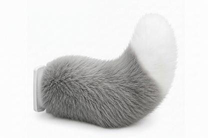 Funny Electric Furry Kitty Moving Tail Rechargeable With Remote Control Cute Funny Auto Decor Accessory
