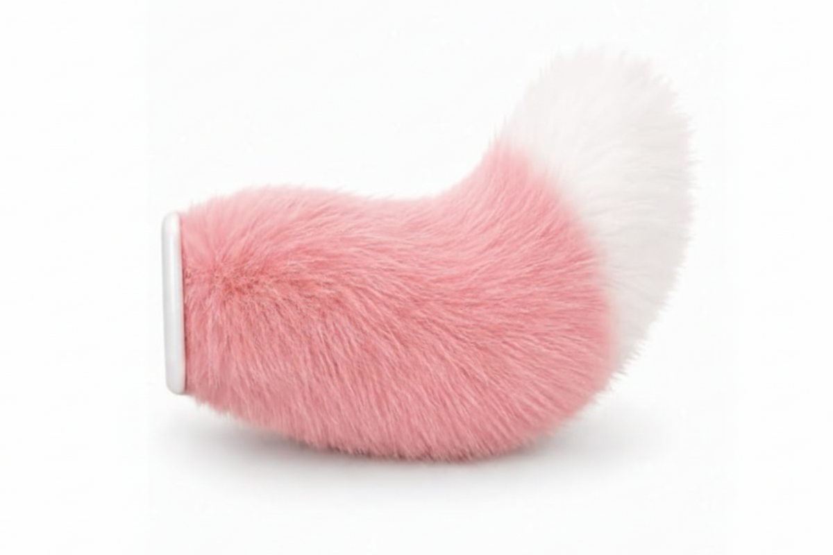 Funny Electric Furry Kitty Moving Tail Rechargeable With Remote Control Cute Funny Auto Decor Accessory