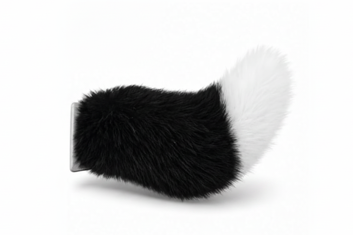 Funny Electric Furry Kitty Moving Tail Rechargeable With Remote Control Cute Funny Auto Decor Accessory