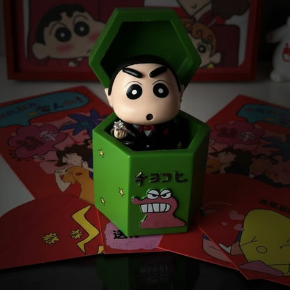 Valentine Shinchan Proposal Ring Box Cute Figure