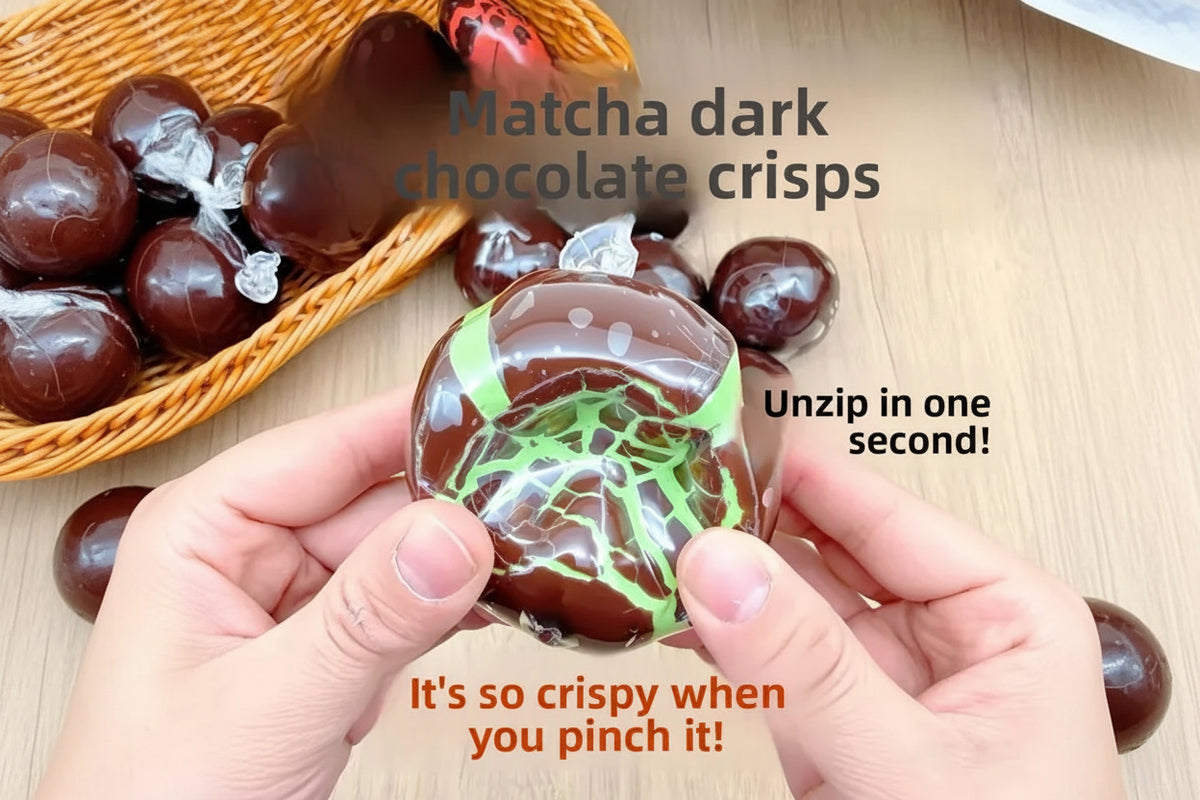 Crispy Dark Chocolate Stress Ball Squishy Toy for Calming Moments and Travel Entertainment