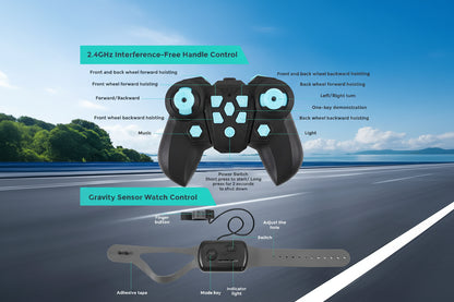 RC Stunt Robot Dog Rechargeable Multifunctional 2.4GHz 8WD Gesture Sensing Support 360° Rotation