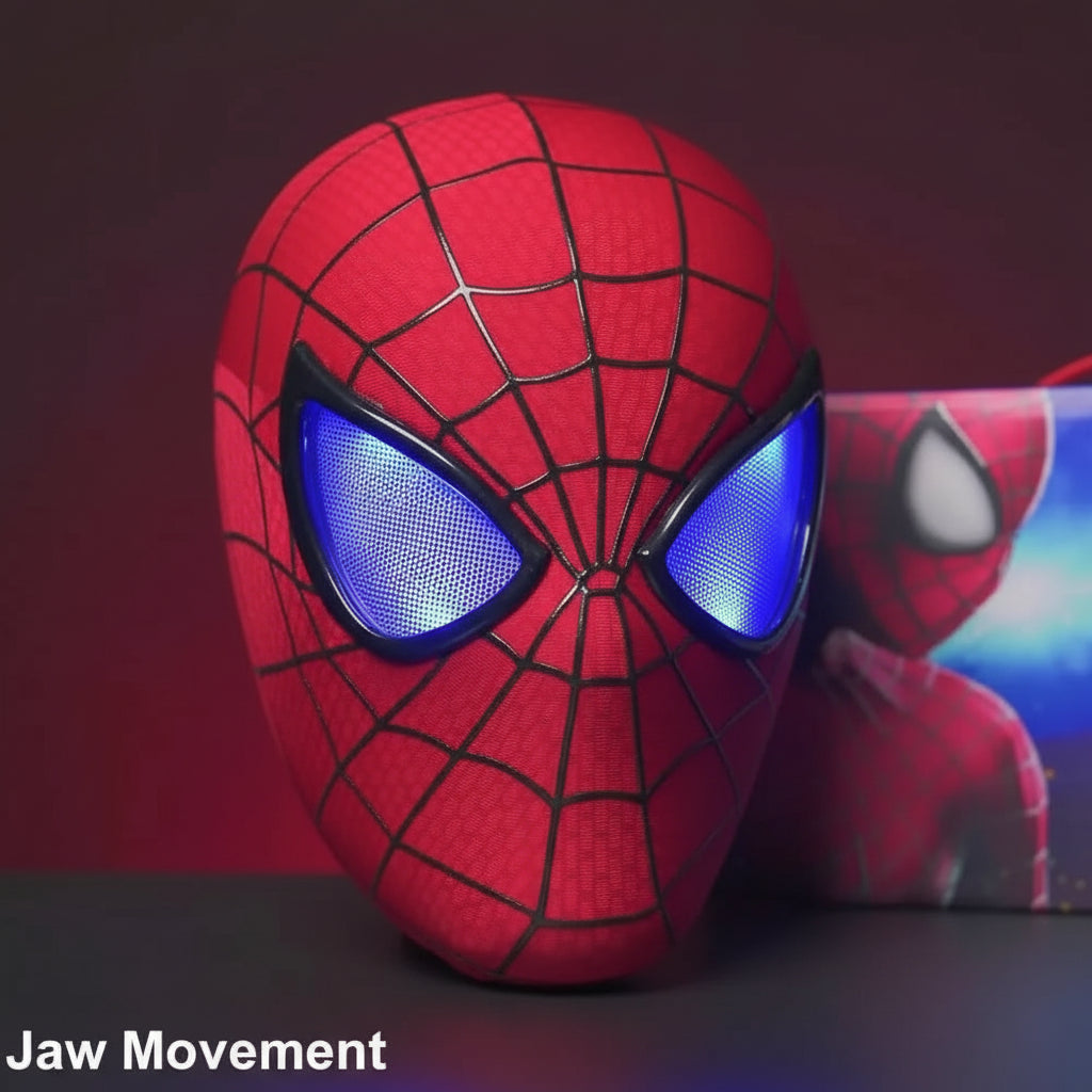 The Amazing Spider-Man Mask Glowing Eye & Jaw-Controlled LED