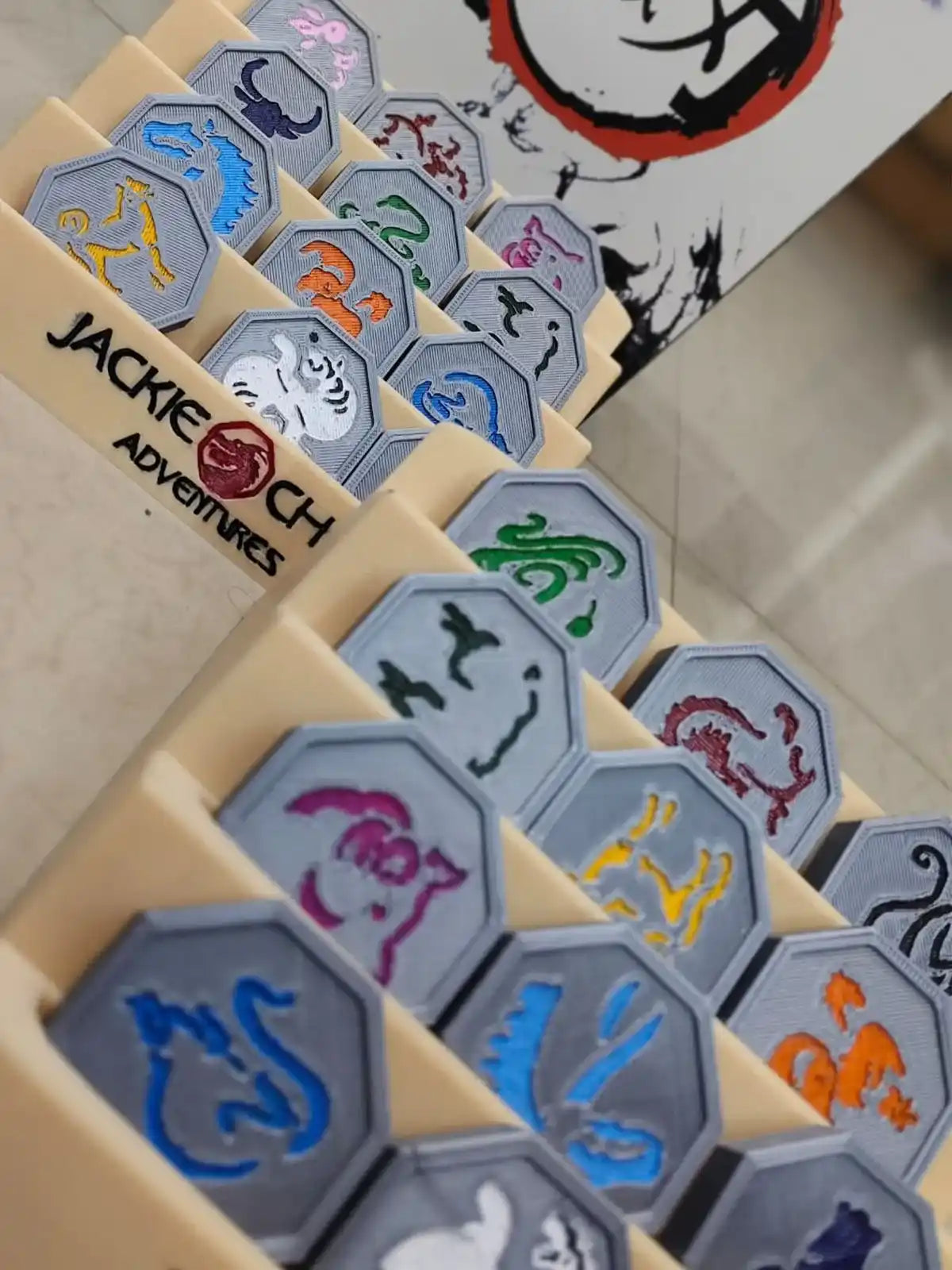 Jackie Chan magnet Talismans Stones With Stand