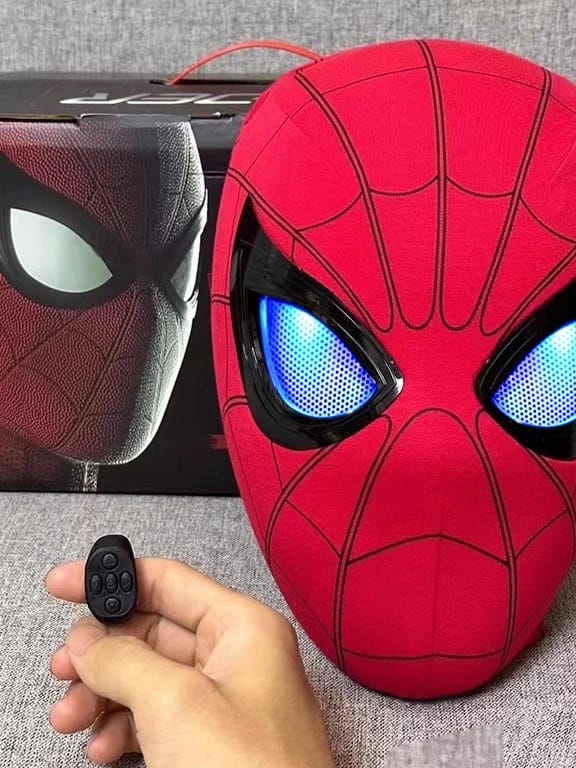 LED Red Spider Man Mask with Remote Control – Stealth Suit Edition