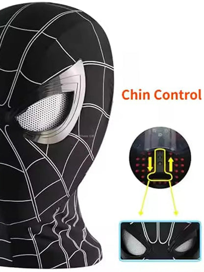 3D Spiderman Mask || with Moving Eyes, Jaw Motion Activated Blinking Eye Spider-Man black