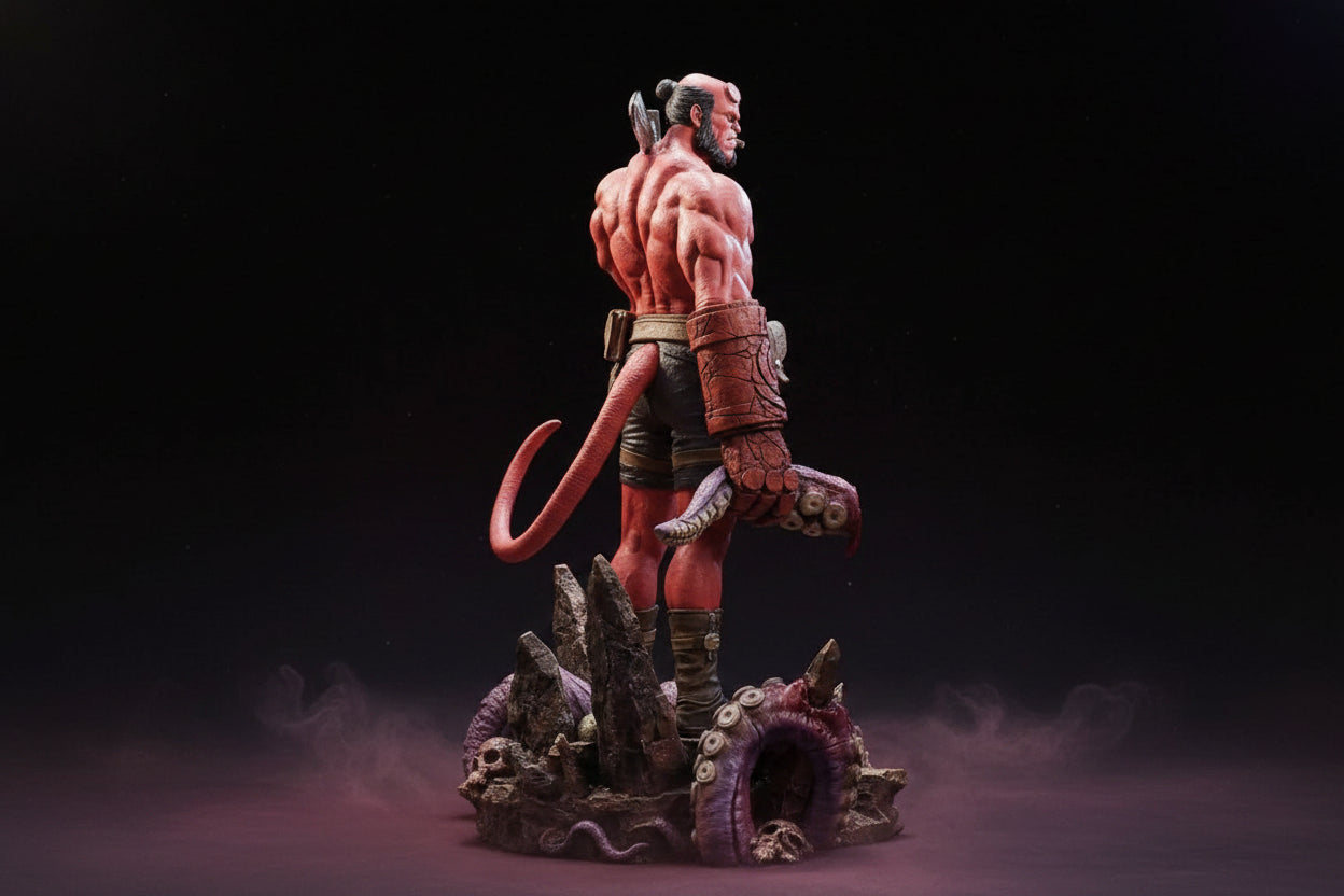 Hellboy Resin Statue 1/6 Scale 3D Printed Figure by Tibs 3D Studio – Premium Collector Edition