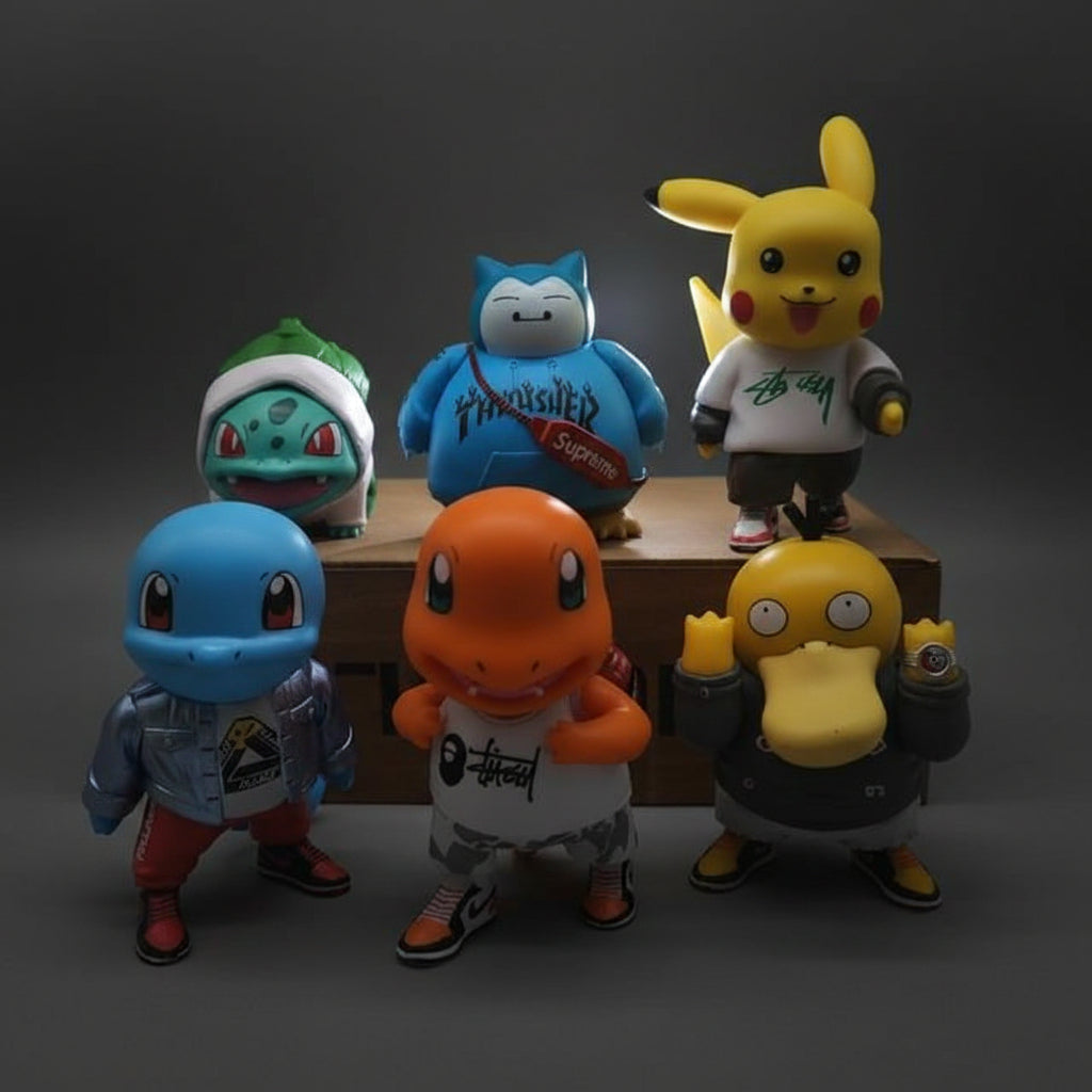 Pokemon Pikachu Cool Anime Figure Set of 6 Pcs