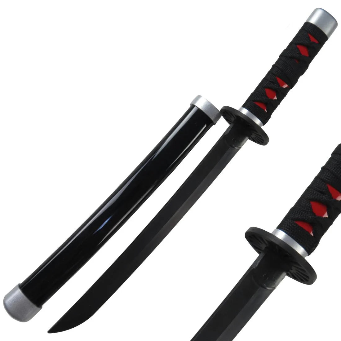 New Demon Slayer Tanjiro Black Wooden Katana 42 cm with stand