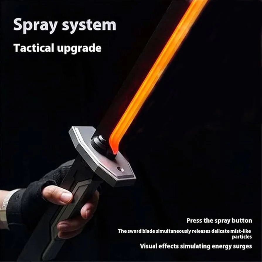Katana Sparkling Sword Lightsaber Sword – LED Light Blade with Real Sparks & Smoke Effect