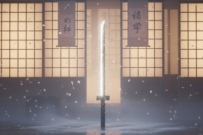 Black Edition Sparkling Katana Lightsaber Sword – LED Light Blade with Real Sparks & Smoke Effect