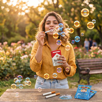 Vintage Pocket Bubble Blowing Prank Toy