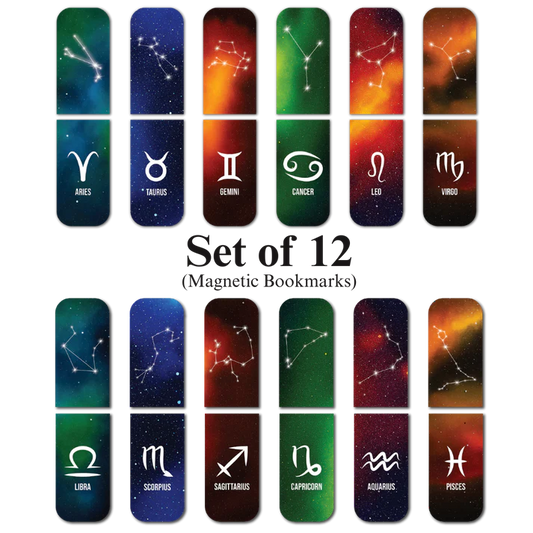 Zodiac Constellation Magnetic Bookmark Set