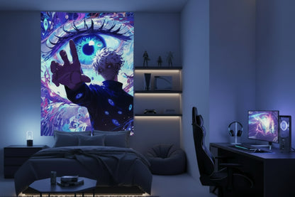 Jujutsu Kaisen Infinite Void Eye Wall Tapestry for Home Bedroom Living Room