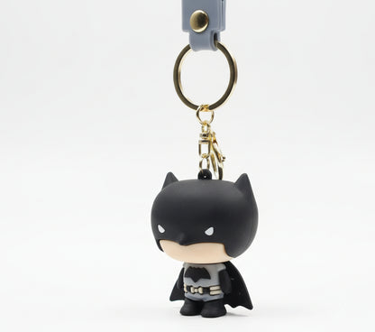 Mini Cute Batman Action Figure 3D Keychain Pack of 2