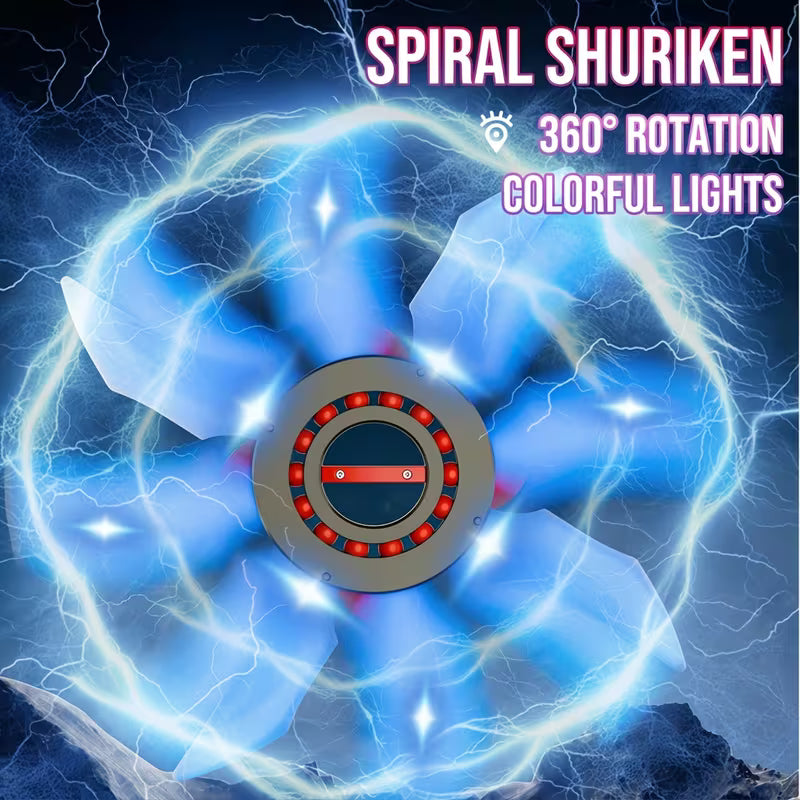 Flywheel Rotating Sword Shuriken Glowing Ninja Lightsaber Katana Blade Fidget Spinner Dart Toy