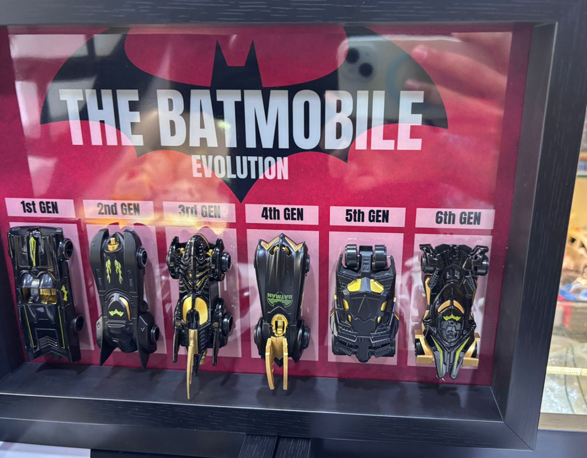 Premium Set of 6 The Batmobile 3D Car Wall Decor Wooden Red Frame for ...