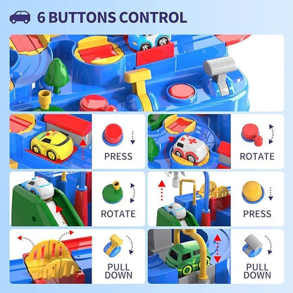 PlayPro Car Racing Rescue Track Set for Kids
