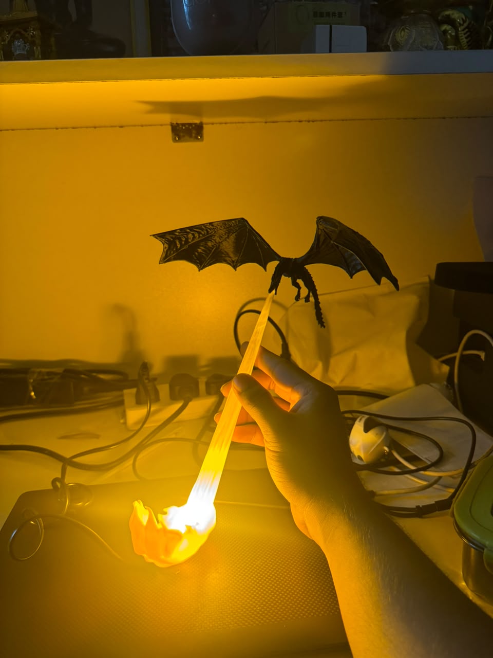 Epic Fire-Breathing Dragon LED Statue limited edition